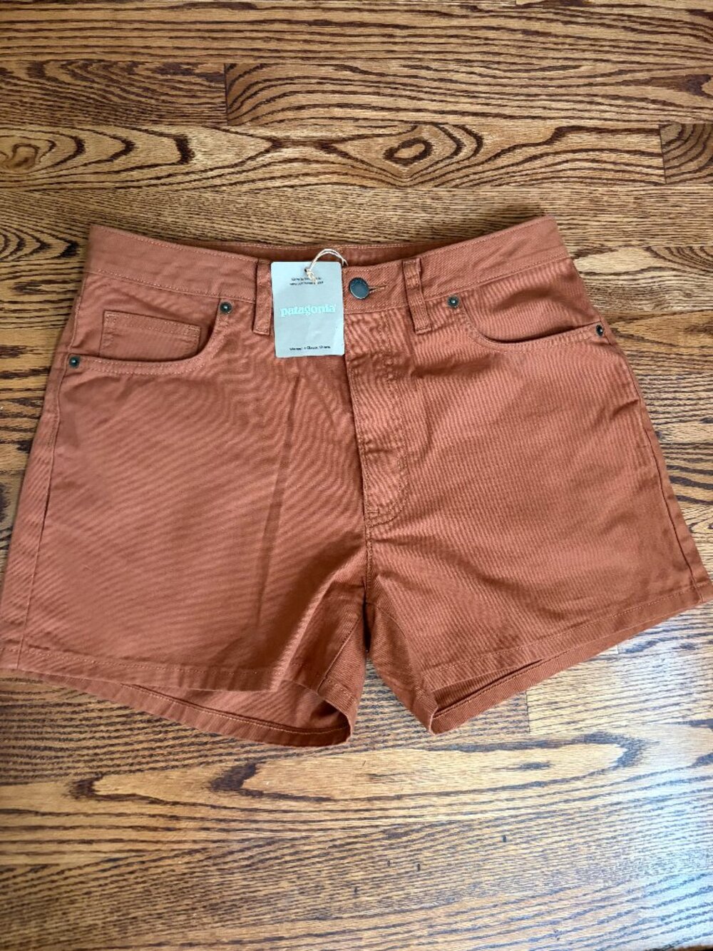 Patagonia Classic Organic Cotton Shorts - New! - Robin Brown Rust Womens Size 8